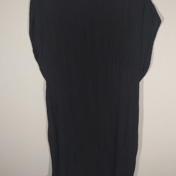 Madewell Plissé Mini Tee Dress Black Women's Size 16 NWT - Picture 11 of 11